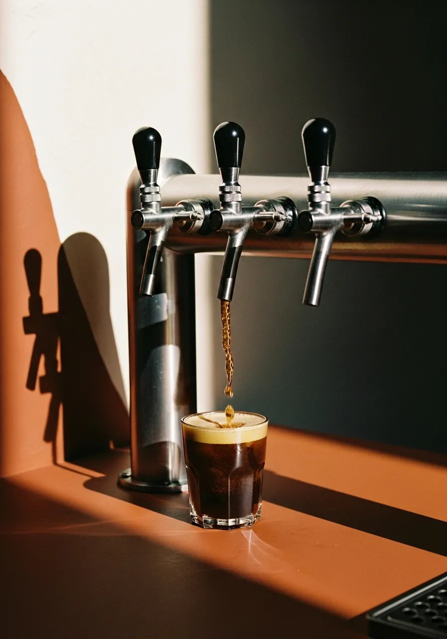 Nitro cold brew on tap